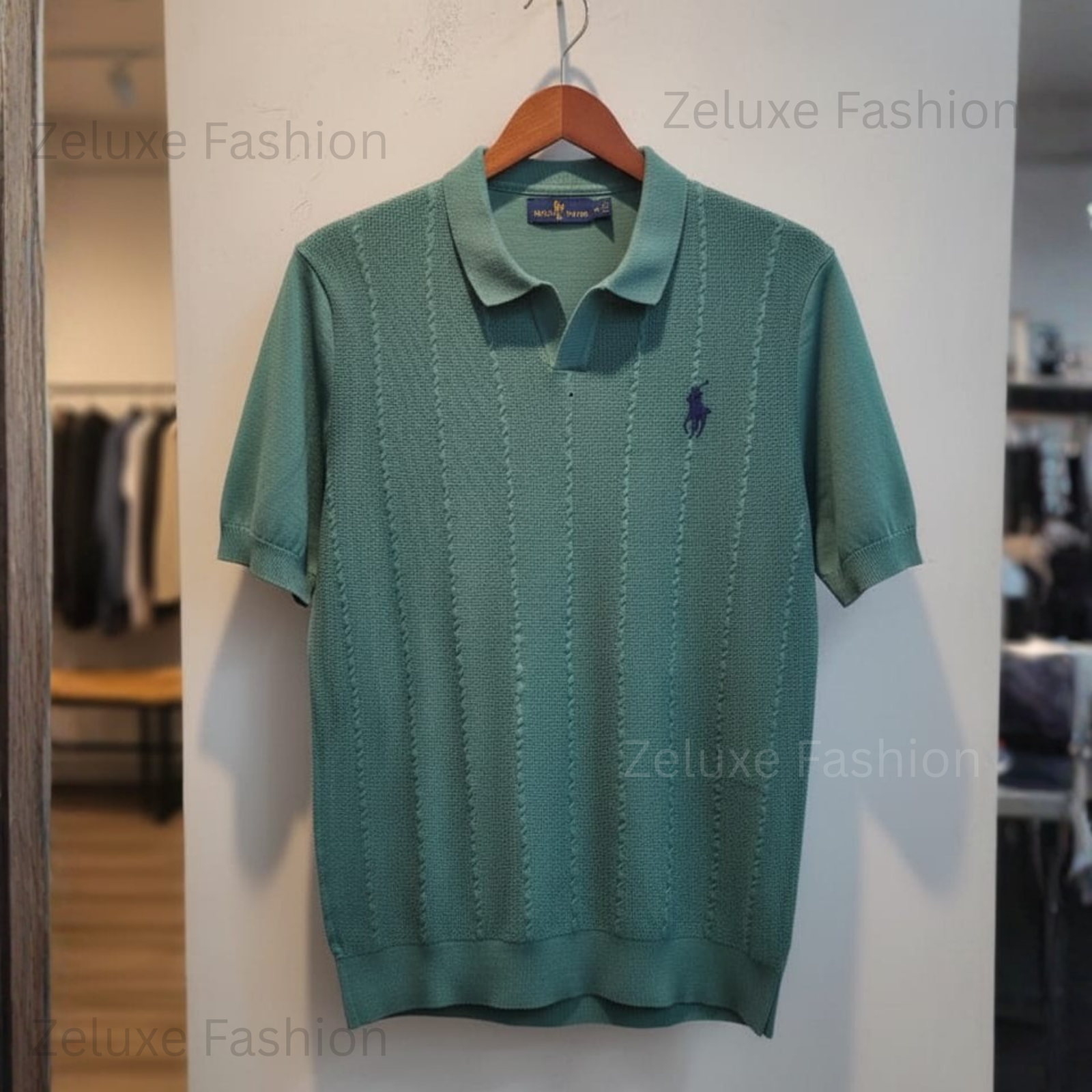Ralph Lauren Cable Knit Polo (Green)